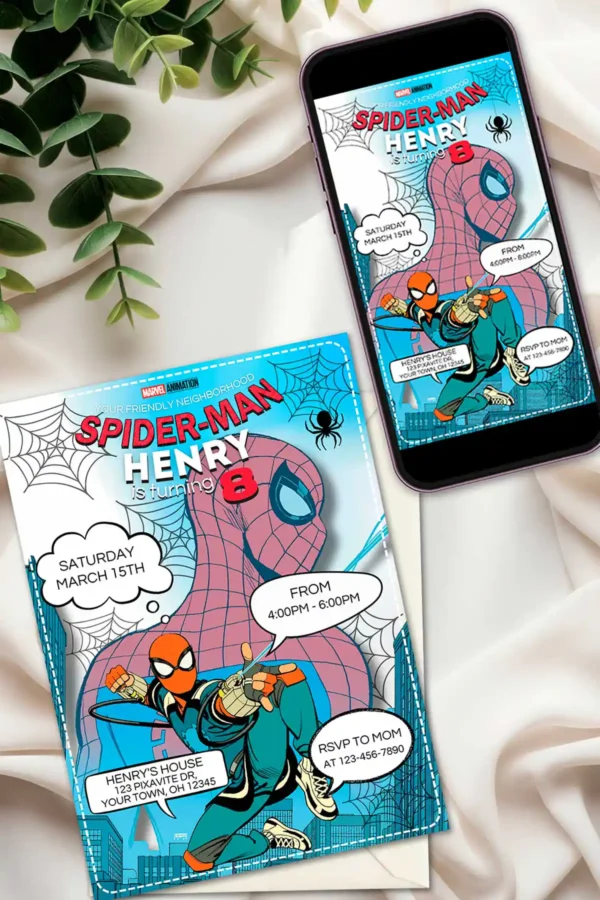 Your Friendly Neighborhood Spider-Man Birthday Invitation