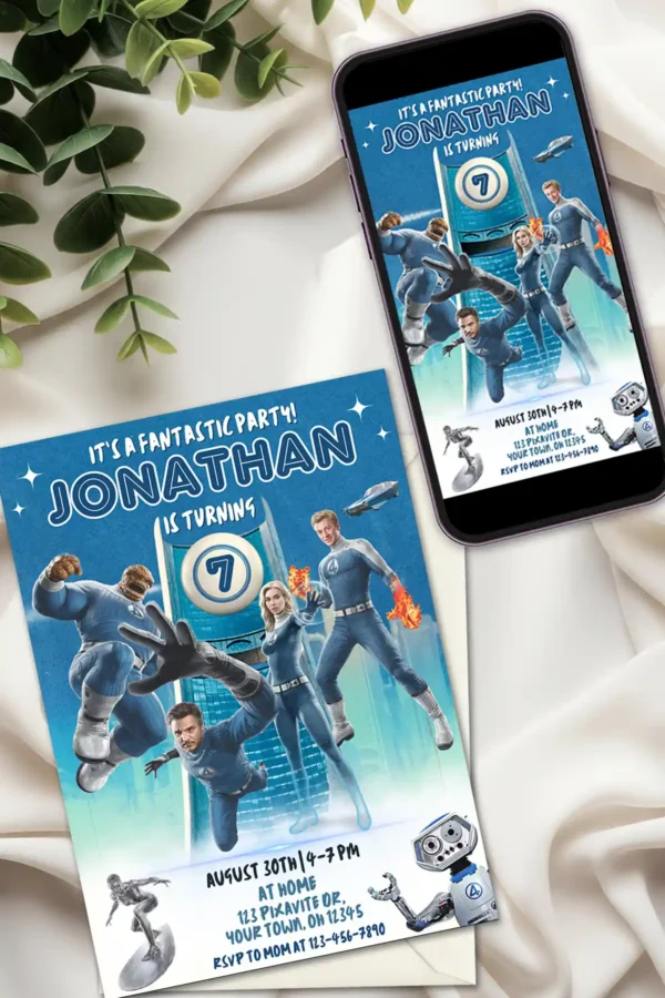 The Fantastic Four Birthday Invitation
