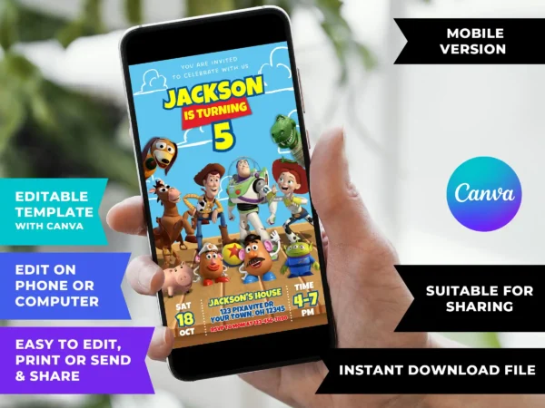Toy Story Birthday Invitation