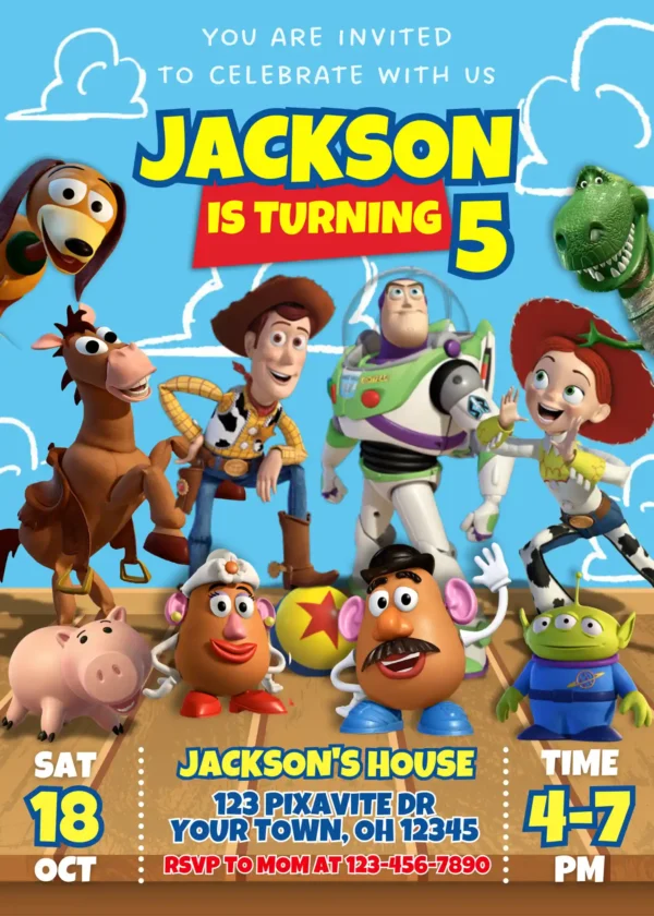 Toy Story Birthday Invitation