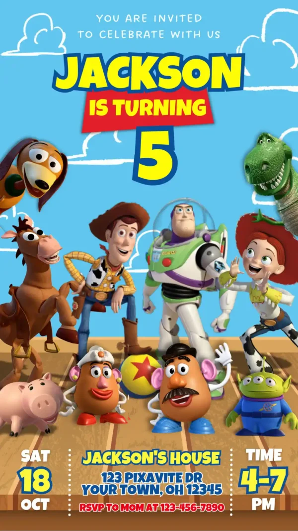 Toy Story Birthday Invitation