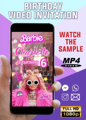 Barbie Birthday Video Invitation