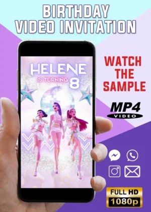 KPop Demon Hunters Birthday Video Invitation