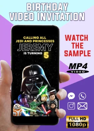 Lego Star Wars Birthday Video Invitation