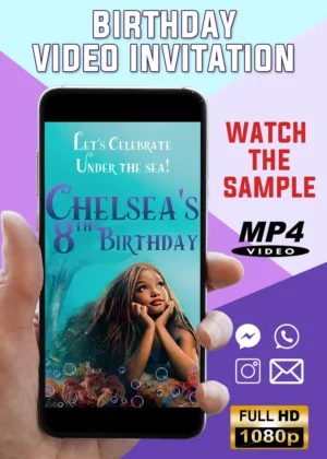 The Little Mermaid Birthday Video Invitation