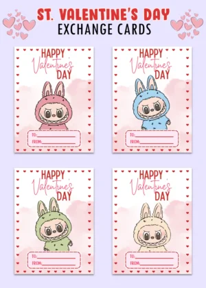 Labubu Valentine's Day Cards