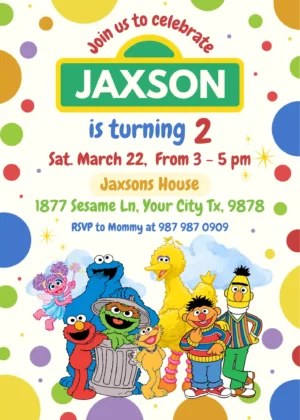 sesame street birthday invitation Sesame Street Birthday Invitation