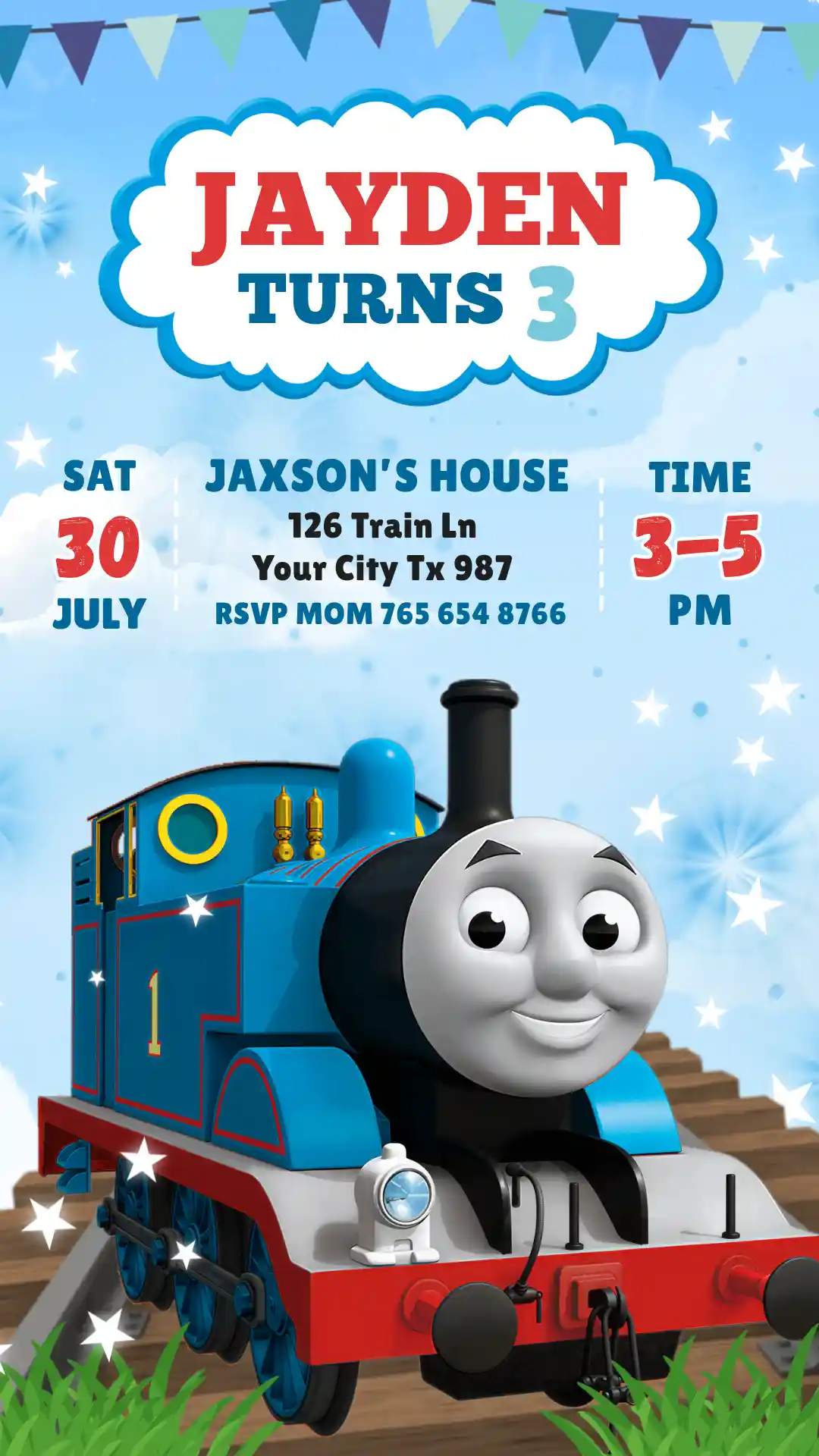 thomas and friends birthday invitation mobile Thomas and Friends Birthday Invitation