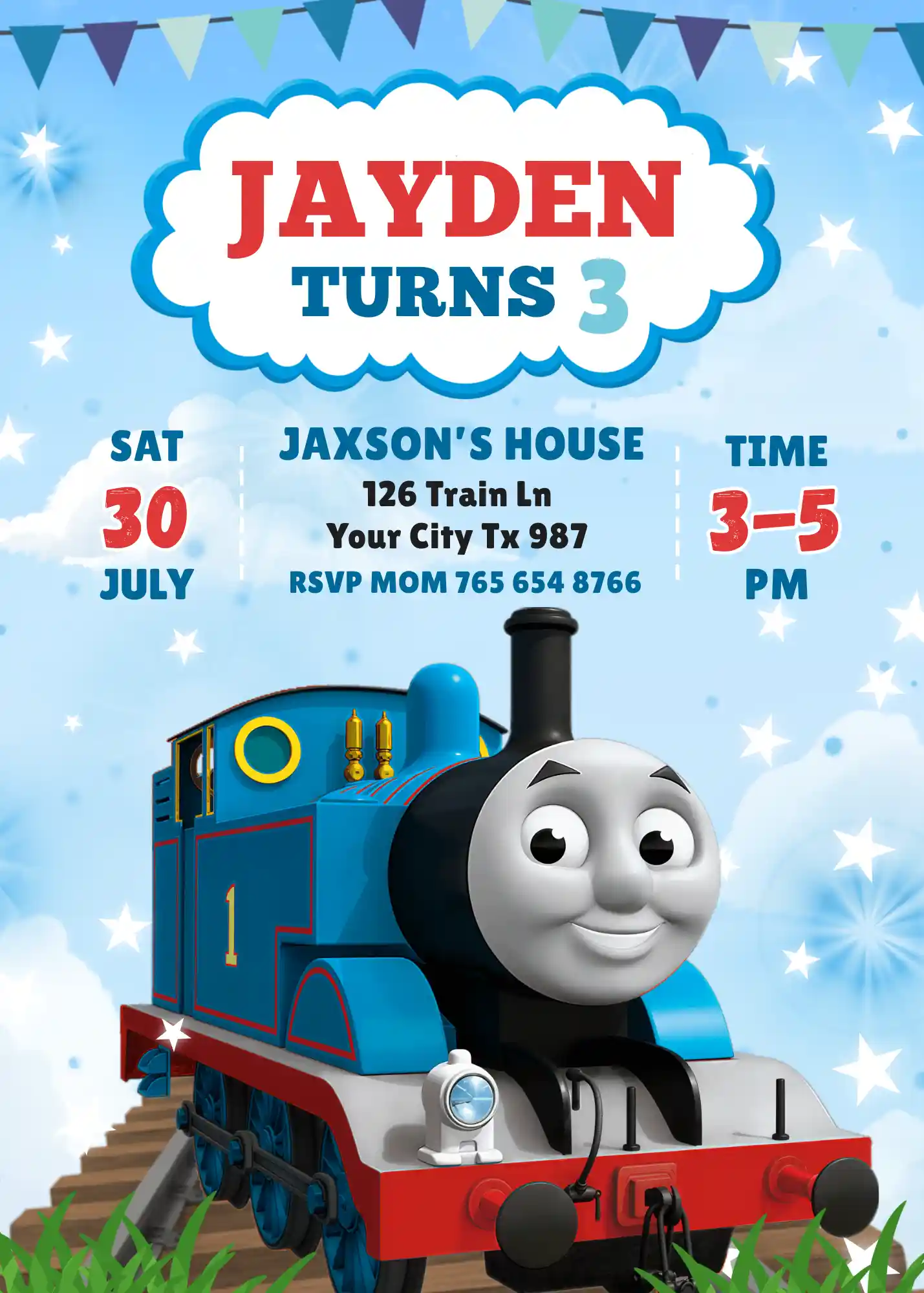 thomas and friends birthday invitation Thomas and Friends Birthday Invitation